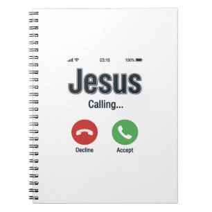 Cuaderno Diseño de camiseta cristiana de pantalla de teléfo
