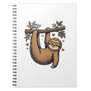 Cuaderno Diseño de Camiseta de Arcoíris de Corazón de Perez