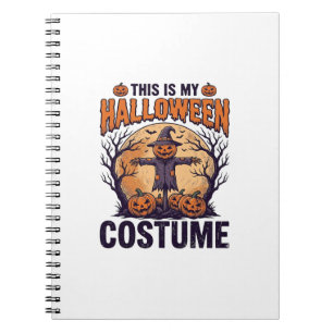 Cuaderno Diseño de camiseta de bruja de calabaza de disfraz