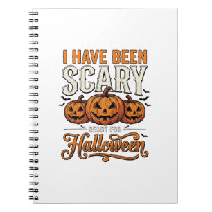 Cuaderno Diseño de camiseta de calabaza de Halloween aterra