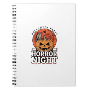 Cuaderno Diseño de camiseta de calabaza de noche de terror