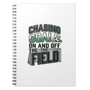 Cuaderno Diseño de camiseta de campo vintage de fútbol Chas