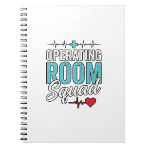 Cuaderno Diseño de camiseta de enfermera quirúrgica del equ