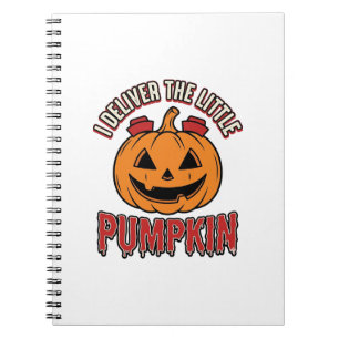 Cuaderno Diseño de camiseta de entrega de calabaza de enfer