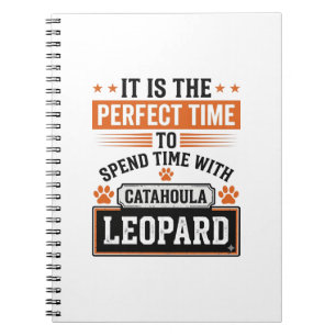 Cuaderno Diseño de camiseta de época de perro leopardo Cata