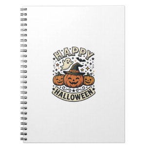 Cuaderno Diseño de camiseta de fantasma de calabaza de Hall