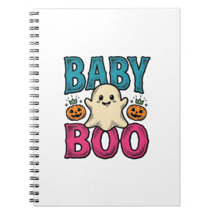 Cuaderno Diseño de camiseta de fantasma de Halloween vintag