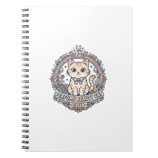 Cuaderno Diseño de camiseta de gato lindo gato belleza perf (Frente)