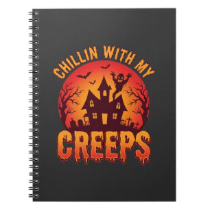 Cuaderno Diseño de camiseta de Halloween Chillin With My Cr