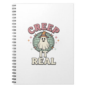 Cuaderno Diseño de camiseta de Halloween de disco fantasma