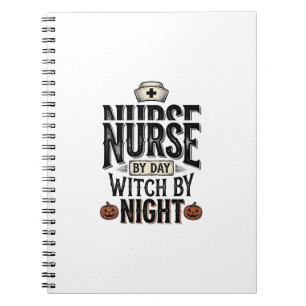 Cuaderno Diseño de camiseta de Halloween de enfermera de dí