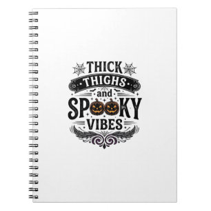 Cuaderno Diseño de camiseta de Halloween de muslos gruesos
