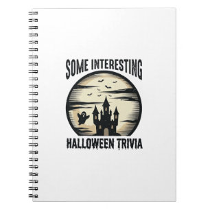 Cuaderno Diseño de camiseta de luna fantasma de trivia de H