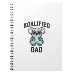 Cuaderno Diseño de camiseta de papá Koalificado padre koala