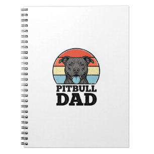Cuaderno Diseño de camiseta de Papá Pitbull amante de los p