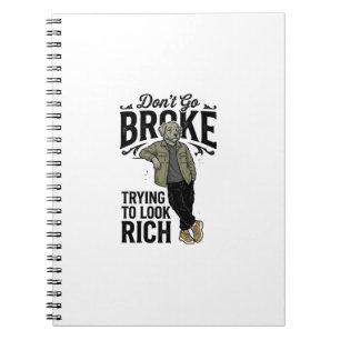 Cuaderno Diseño de camiseta de perro vintage con vibracione