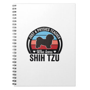 Cuaderno Diseño de camiseta de perro vintage de profesor de