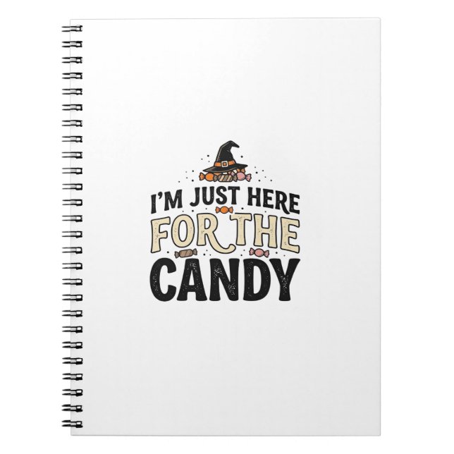 Cuaderno Diseño de camiseta de sombrero de bruja de dulces  (Frente)