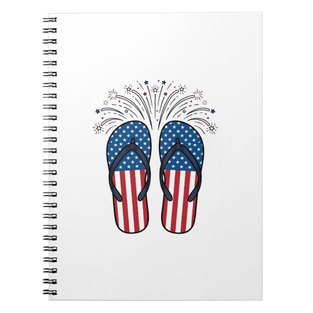 Cuaderno Diseño de camiseta de verano de fuegos artificiale (Frente)