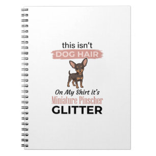 Cuaderno Diseño de camiseta divertida de Pinscher Miniatura