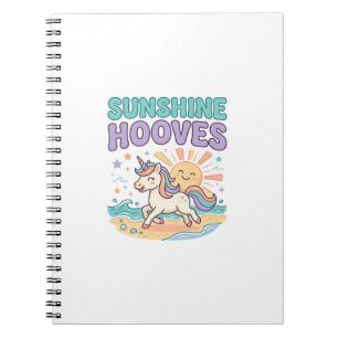 Cuaderno Diseño de camiseta gráfica trendy pezuñas unicorni