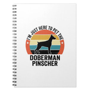 Cuaderno Diseño de camiseta para amantes de perros Doberman