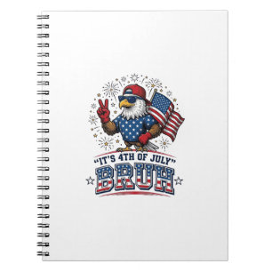 Cuaderno Diseño de camiseta patriótica Funny 4th of July Ea