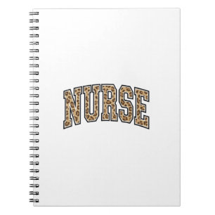 Cuaderno Diseño de camiseta universitaria de enfermera leop