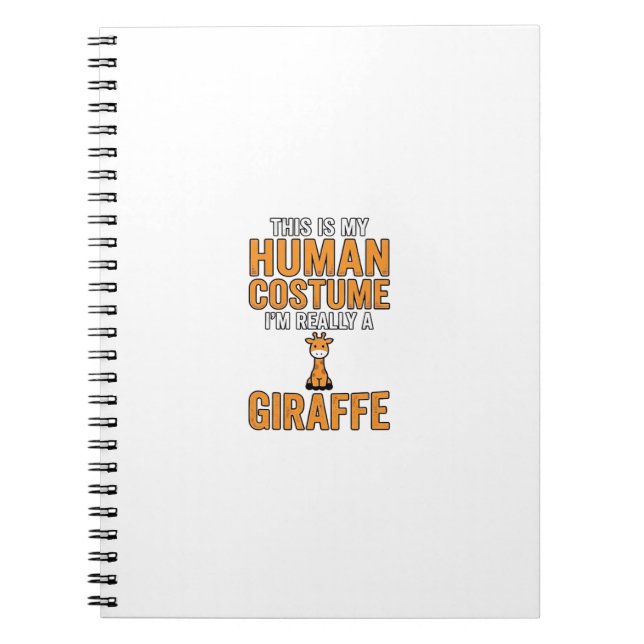 Cuaderno Diseño de camiseta vectorial de disfraz de jirafa  (Frente)