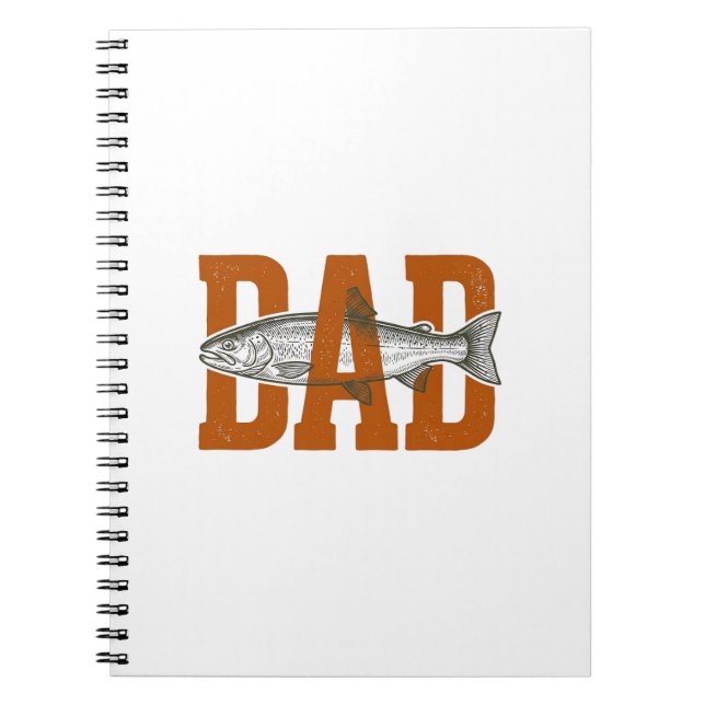 Cuaderno Diseño de camiseta vectorial de pesca para papá vi (Frente)