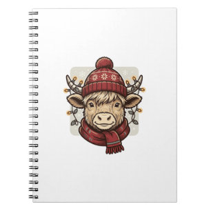 Cuaderno Diseño de camiseta vectorial de vaca de las Highla