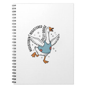 Cuaderno Diseño de camiseta vectorial vintage de ganso tont