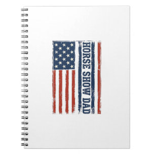 Cuaderno Diseño de camiseta vintage de la bandera americana