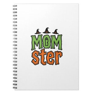 Cuaderno Diseño de camiseta vintage de mamá monstruo de Hal