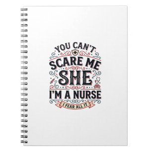 Cuaderno Diseño de camiseta vintage divertida de enfermera 