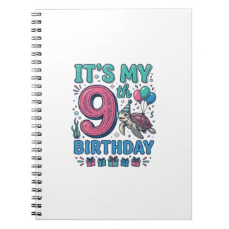 Cuaderno Diseño de camiseta vintage para niños tortuga cump