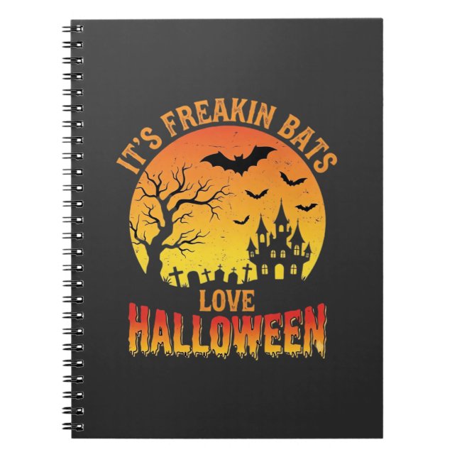 Cuaderno Diseño de Castillo Embrujado de Halloween que Aman (Frente)