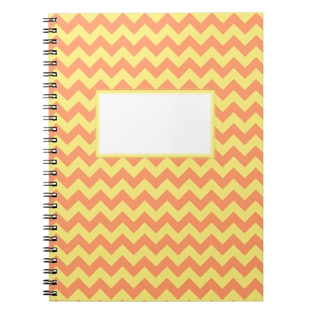 Cuaderno Diseño de cheurón amarillo (Frente)