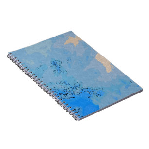 Cuaderno Diseño de cielos azules pastel