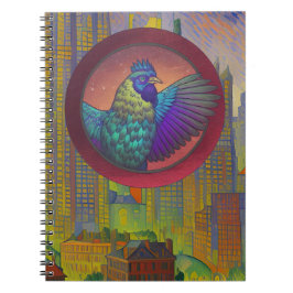 Cuaderno diseño de círculo de pollo