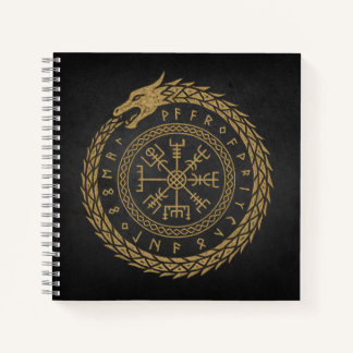 Cuaderno Diseño de Círculo de Runas de Serpiente Nórdica Ve