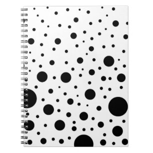 Cuaderno Diseño de Círculo en Blanco y Negro