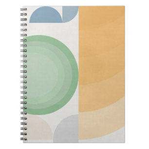Cuaderno Diseño de Círculo Geométrico Retro Pastel