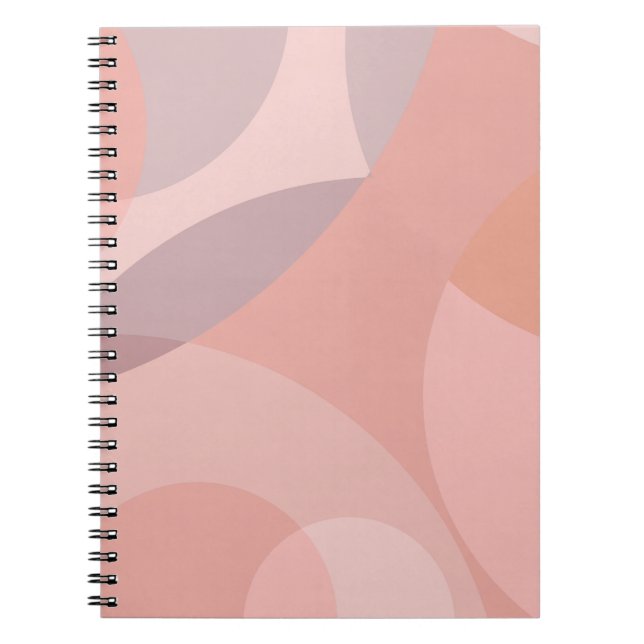 Cuaderno Diseño de circulo rosa superposición de Rubor (Frente)