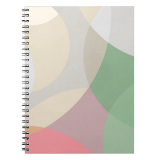 Cuaderno Diseño de círculo superficial de Pastel silenciado