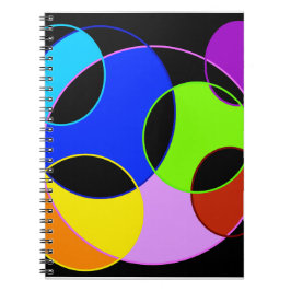 Cuaderno Diseño de círculos de colores arcoiris