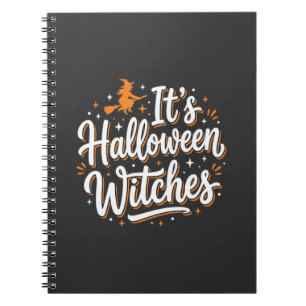 Cuaderno Diseño de cita de bruja linda de brujas de Hallowe