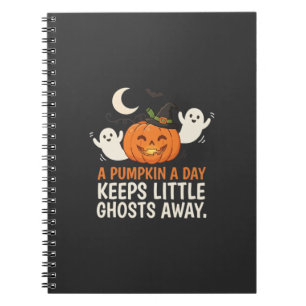 Cuaderno Diseño de cita de Halloween de fantasma de calabaz
