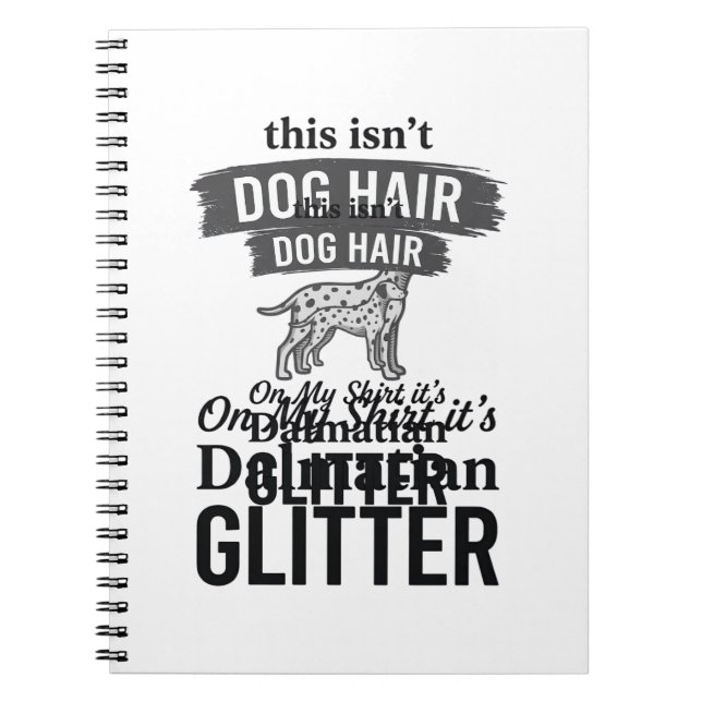 Cuaderno Diseño de cita de pelo de perro divertido con bril (Frente)