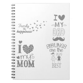 Cuaderno Diseño de citas de texto inspiradas en la familia